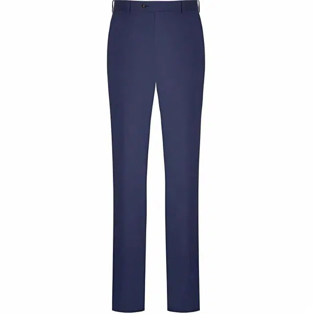 依文 纯色休闲修身西装裤 男款 蓝色