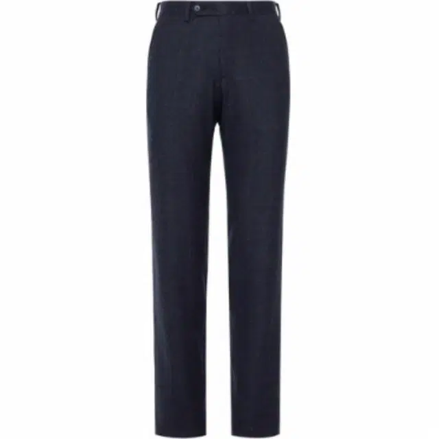 依文 修身条纹舒适西装裤 男款 黑色