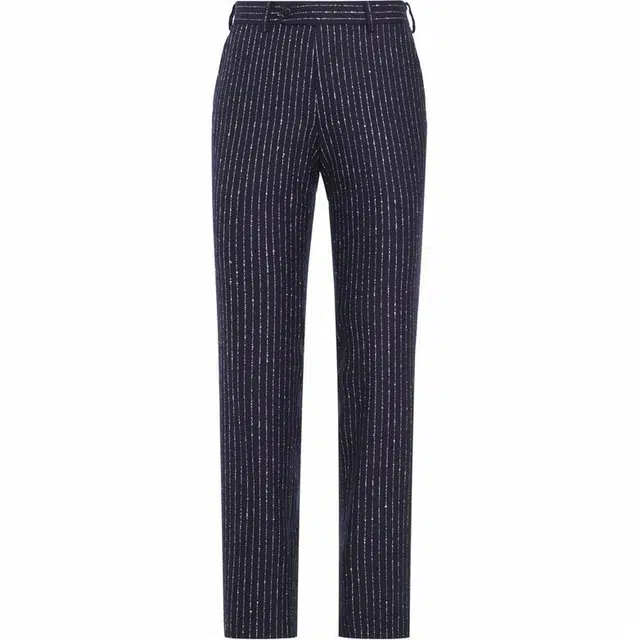 依文 直筒纯羊毛商务西装裤 男款 深蓝