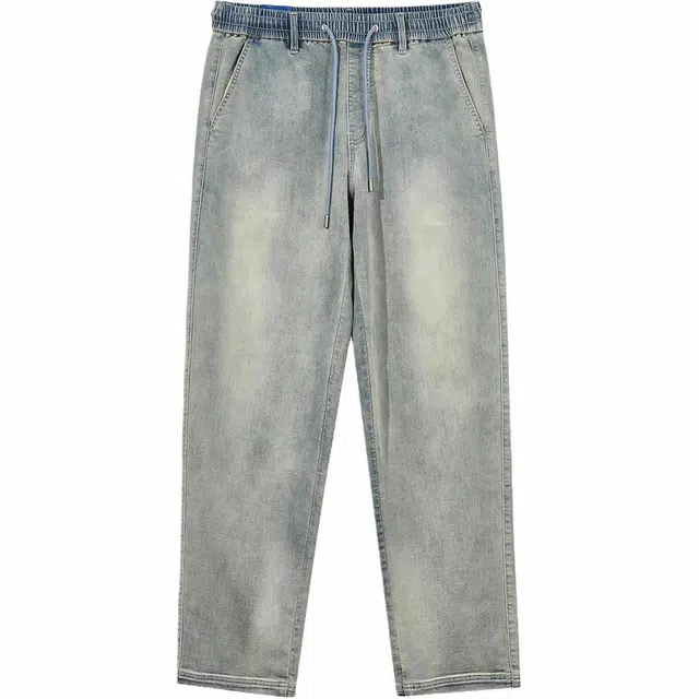 JACK JONES Wide Leg Jeans Light Denim Blue