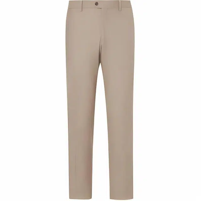 依文 纯色无弹修身直筒西装裤 男款 卡其色