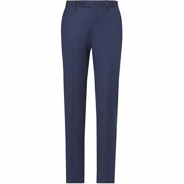 依文 纯色中腰拉链直筒西装裤 男款