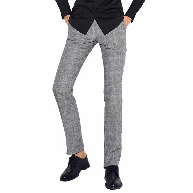 依文 时尚都市修身休闲百搭西装裤 男款 灰色
