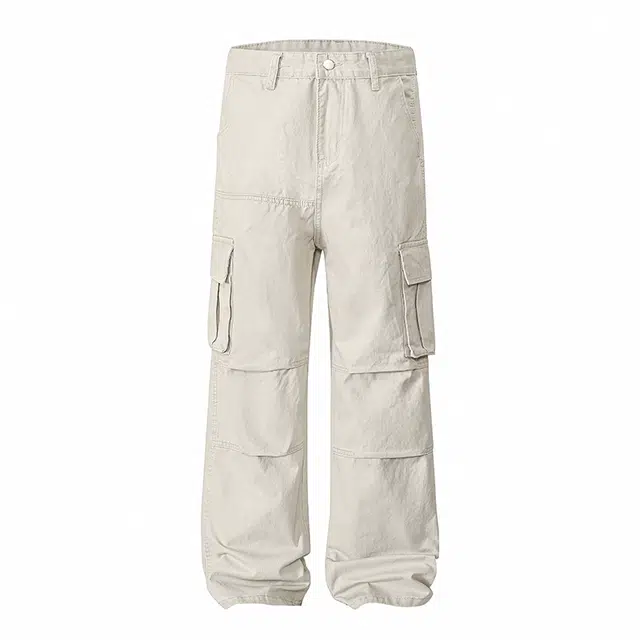 佐菲利 美式多口袋工装裤潮褶皱百搭宽松休闲裤 男女同款