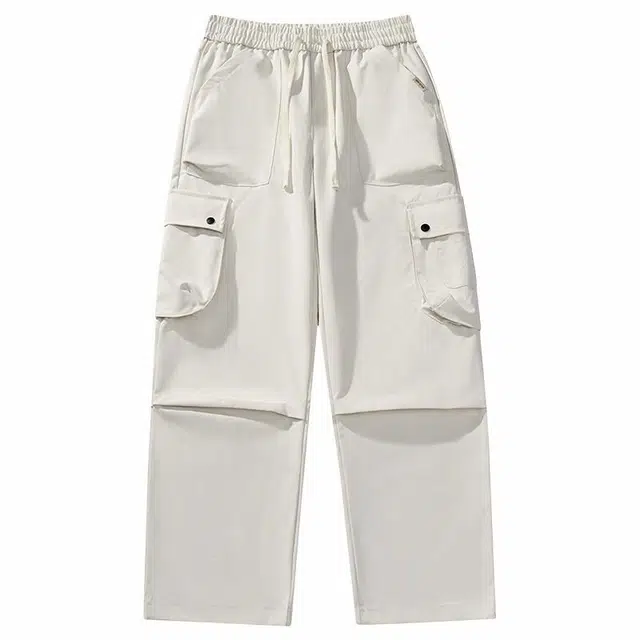 贵人鸟 城市机能系列 简约纯色百搭工装口袋潮流褶皱设计直筒休闲裤 男女同款