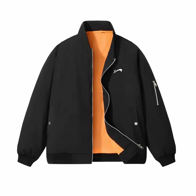 贵人鸟 拼接拉链设计休闲棒球领长袖夹克外套 男女同款