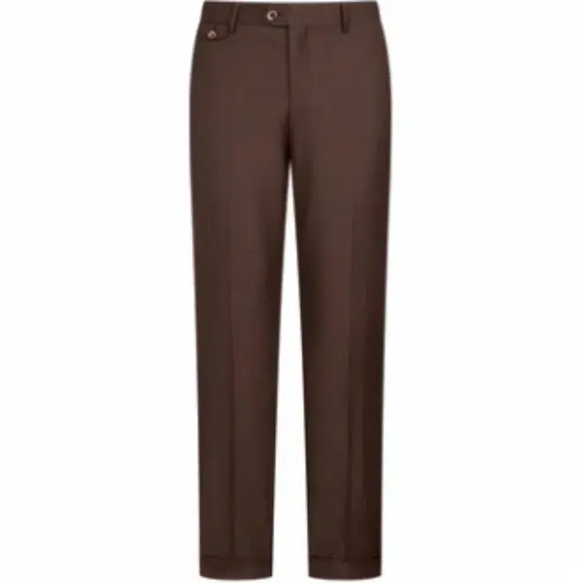依文 直筒纯色舒适西装裤 男款 咖啡色
