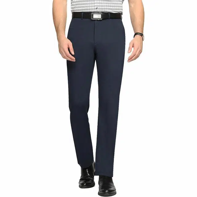 佛朗尼·齐拉 纯色商务休闲直筒西装裤 男款 深藏青