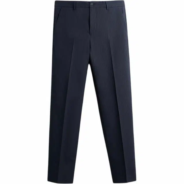 ZARA Slim Fit Pinstripe Trousers Blue