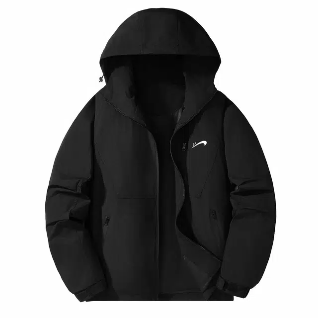 贵人鸟 纯色宽松休闲可调节连帽魔术贴袖口夹克外套 男款