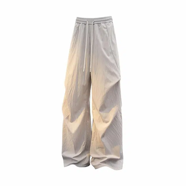 星际者 基础款美式高街褶皱弯刀裤宽松简约休闲裤 男女同款