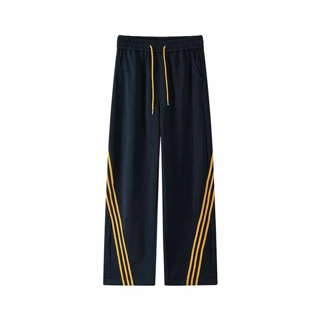 欧路得 美式纯色系带百搭直筒休闲裤 男款