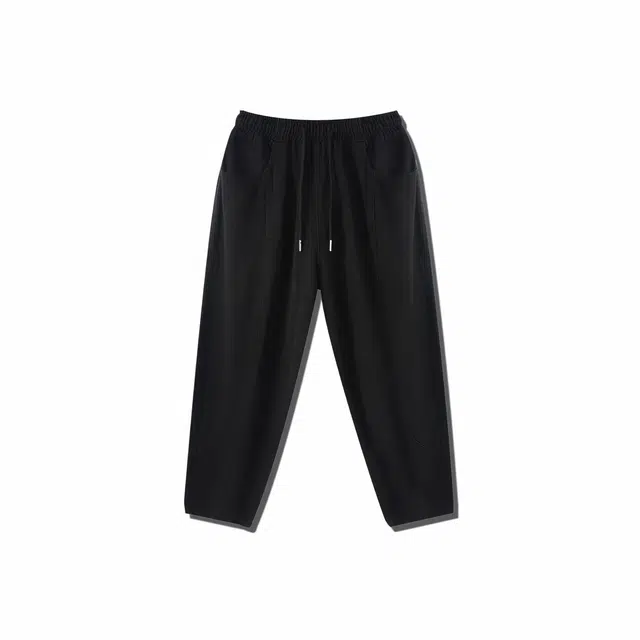 我是大卫 阔腿美式复古潮流宽松百搭系带休闲裤 男女同款 深灰色