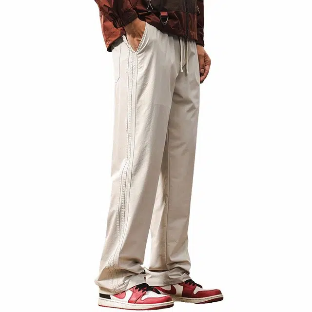 杰雷诺 美式复古弹力薄款宽松直筒户外运动速干休闲裤 男款