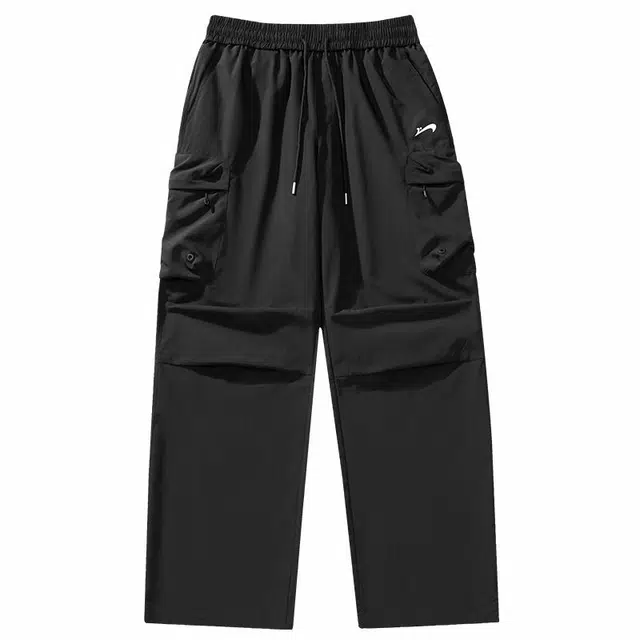 贵人鸟 城市机能系列 纯色简约百搭工装口袋褶皱设计直筒阔腿休闲裤 男女同款