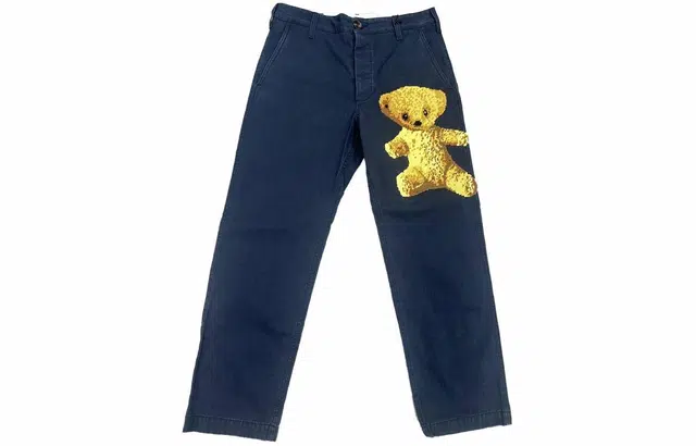 Gucci Bear Embroidery Straight Pants