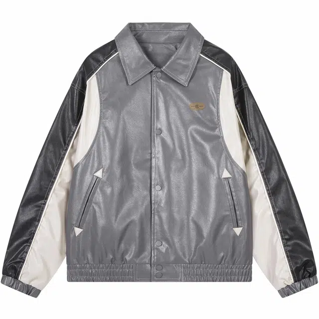 帕丁顿熊 美拉德复古美式高街休闲宽松机车防风夹克外套 男女同款