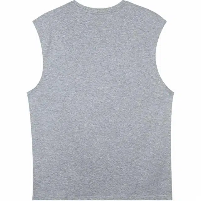 乔丹 美式复古高街舒适时尚简约纯色宽松休闲百搭透气柔软亲肤纯棉潮流圆领套头无袖背心 男款 灰花灰