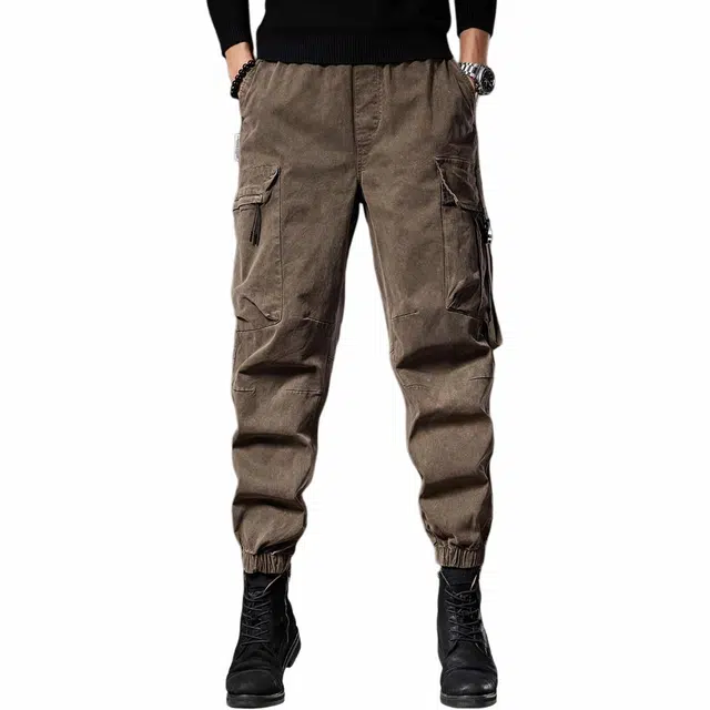 贵色 主题系列 高端潮牌美式复古束脚工装裤 男款