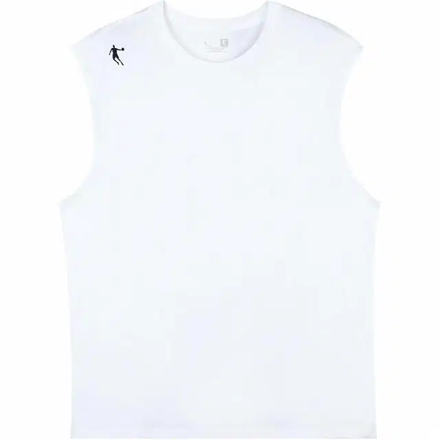 乔丹 男子训练系列 简约纯色经典百搭基础款宽松背心 男款 乔丹白