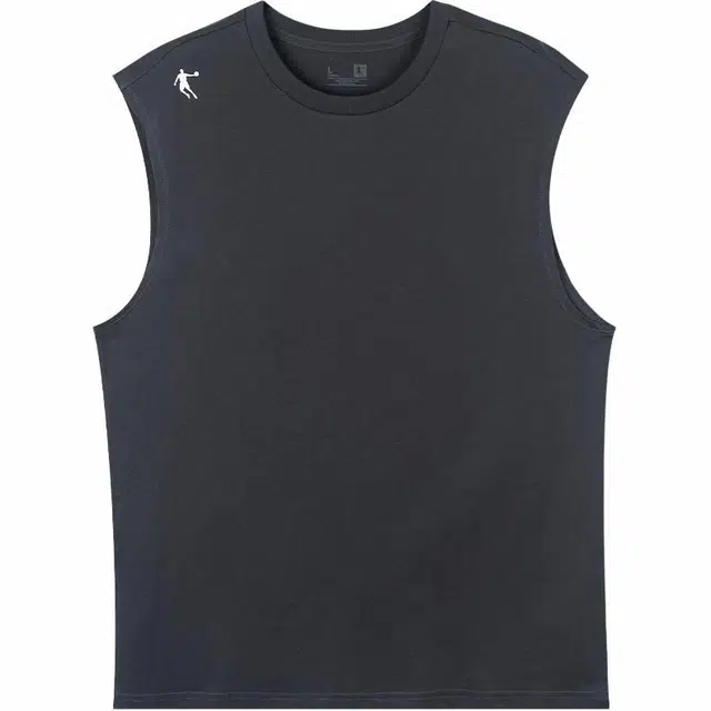 乔丹 男子训练系列 简约纯色经典百搭基础款宽松背心 男款 黑砂灰