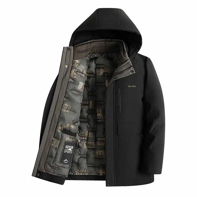 金盾 加厚保暖防风外套可脱卸内胆棉服 男款