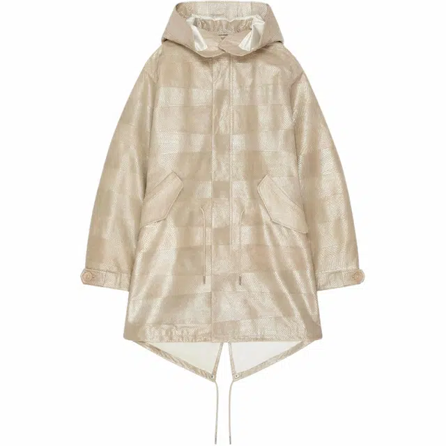 纪梵希 立领拉链长袖派克服 男款 象牙色