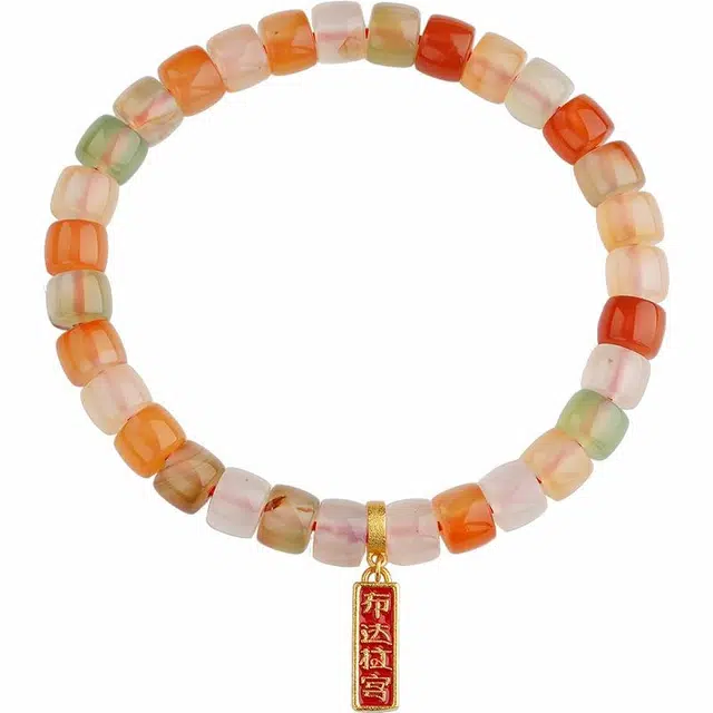 布达拉宫 多巴胺简约百搭个性小众 玛瑙 手串 男女同款情侣款