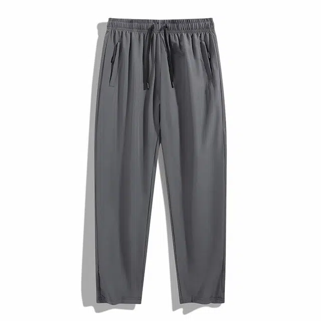 奇迹街区 美式复古时尚简约纯色宽松舒适直筒百搭长裤休闲裤 男女同款