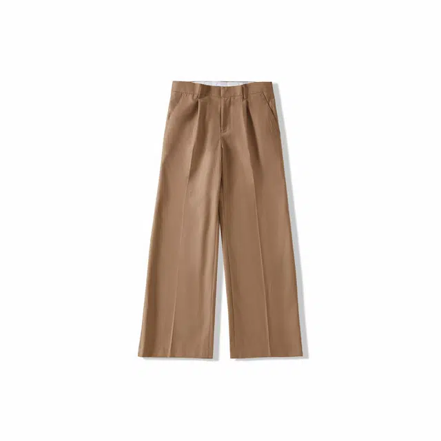 我是大卫 简约基础垂坠感阔腿宽松百搭西裤直筒休闲裤 男女同款