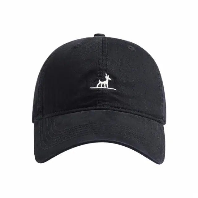 俞兆林 可爱卡通小鹿刺绣户外出行防晒遮阳时尚潮流百搭大头围显脸小 棉 鸭舌帽 男女同款情侣款