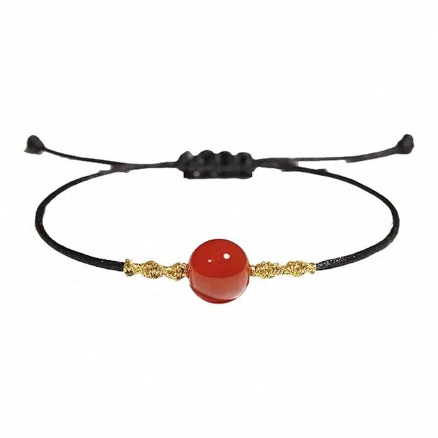 郁馨 国风新中式小众设计高级感简约通勤百搭个性 诸事顺利转运珠考研考试上岸 考神附体#好运 玛瑙 手链 男女同款情侣款