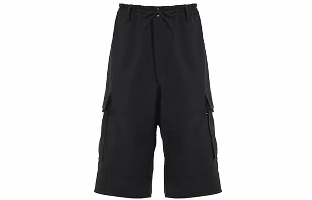 Y-3 Wool Cargo Shorts Black