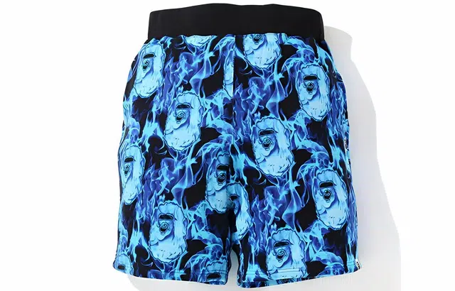 BAPE Flame Wide Sweat Shorts