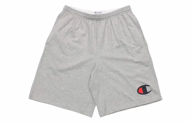 Champion Logo Print Shorts Light Grey