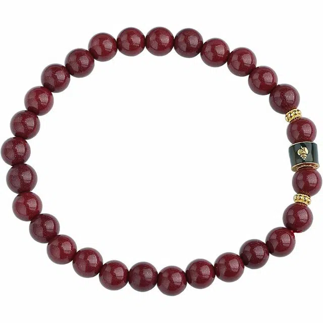 布达拉宫 【招财纳福】新中式吉祥如意健康平安诸事顺遂守护爱情转运#好运 朱砂 玉石手串 男女同款情侣款