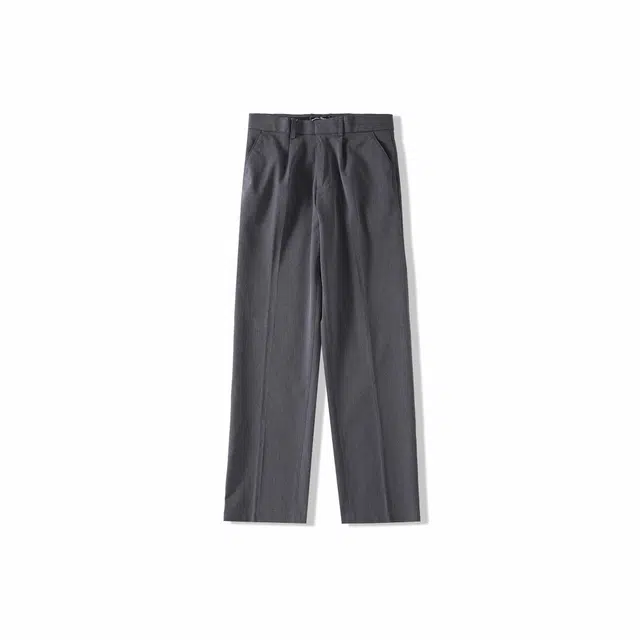 我是大卫 复古纯色宽松直筒基础西裤纯色阔腿裤休闲裤 男款