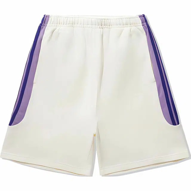 中国李宁 重燃系列 拼接运动休闲短裤 男款 米白色