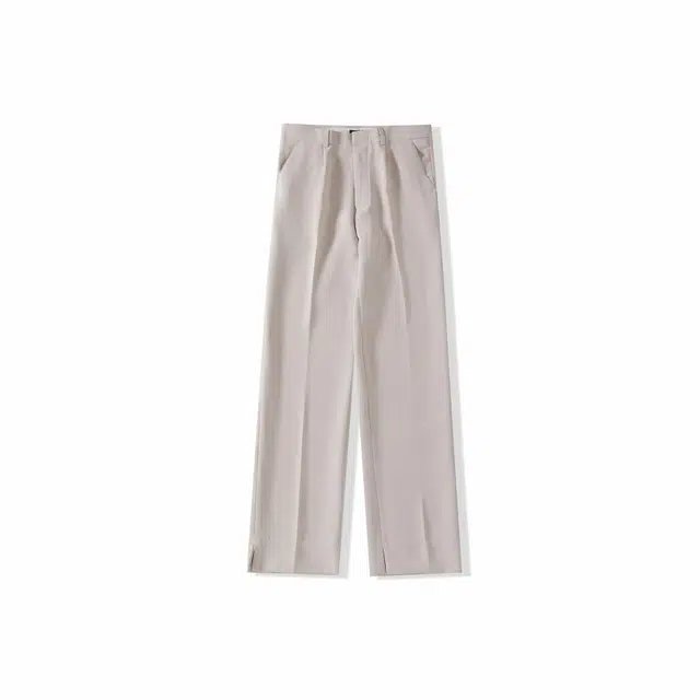 我是大卫 宽松阔腿裤设计感开叉百搭西裤休闲裤 男女同款