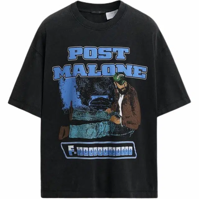 ZARA Printed T-Shirt Coal Gray