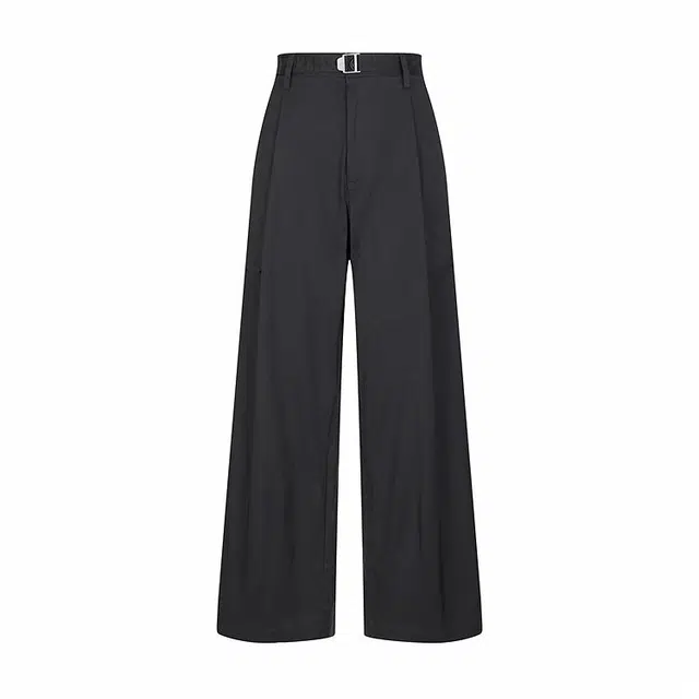 速写 纯色舒适宽松直筒中腰休闲裤 男款