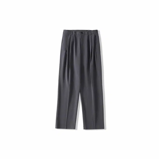 我是大卫 百搭垂坠感宽松阔腿西裤直筒基础休闲裤 男女同款