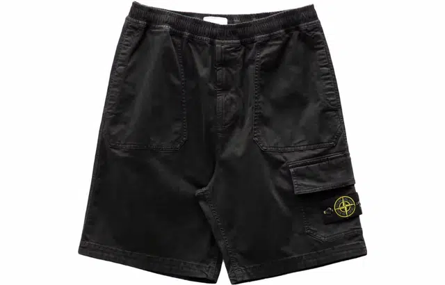 Stone Island SS23 Black Cargo Shorts