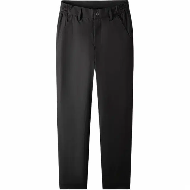 探路者 舒适休闲简约拉链直筒厚款羽绒裤 男款 黑色