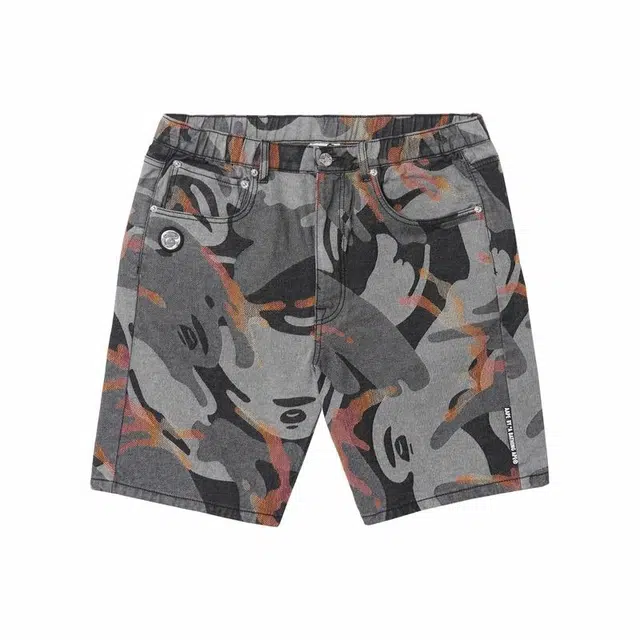 Aape SS23 Camo Denim Shorts