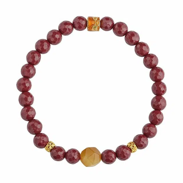 布达拉宫 【招财纳福】新中式平安健康财源滚滚红诸事顺利福气满满#好运 朱砂 手串 男女同款情侣款