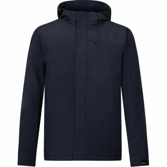 迪柯尼 舒适挺括易打理户外保暖连帽棉服 男款 深宝蓝