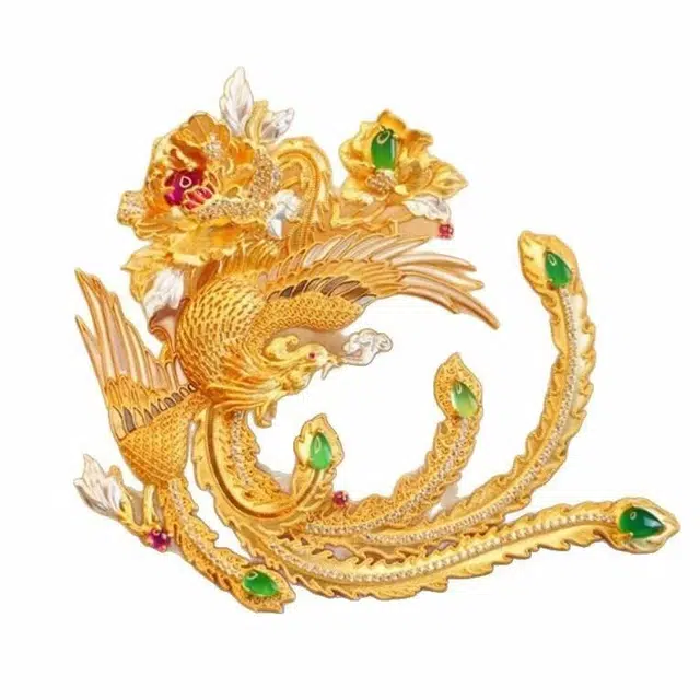 指尖瑰宝 翙翙其羽 新中式凤凰在天 复古轻奢气质 吉祥如意 美满幸福 合金 胸针 男女同款情侣款