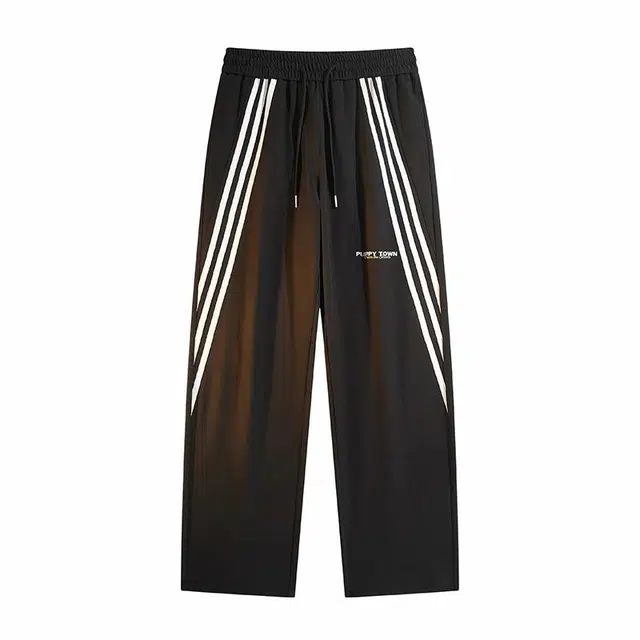 黑恐龙 美式撞色潮牌宽松垂感百搭直筒舒适简约休闲裤 男女同款