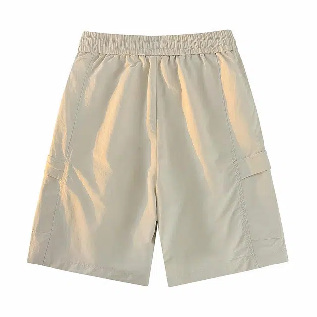 【dme】 户外机能宽松潮流时尚街头风格纯色抽绳舒适轻薄透气五分百搭休闲短裤 男女同款